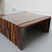 Load image into Gallery viewer, Jacaranda wood side tables by Parcival Lafer with folding mechanism