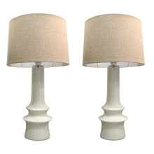 Load image into Gallery viewer, 1960s Large Pair of Opaline Glass Table Lamps by Bergboms, Swedish