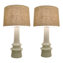 Load image into Gallery viewer, 1960s Large Pair of Opaline Glass Table Lamps by Bergboms, Swedish