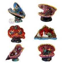 Load image into Gallery viewer, Set of 6 Vallauris Glazed Ceramic Table Lamps in the shape of Sea Shells, Mid-century French