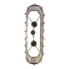 Load image into Gallery viewer, 1960s Scandinavian Prism Moulded Glass and Brass rectangular Ceiling Light