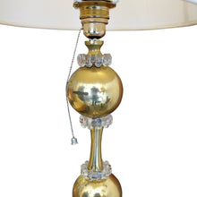 Load image into Gallery viewer, Swedish 1960s Single Tall Brass and Glass Bulbous Floor Lamps