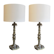 Load image into Gallery viewer, Early 1900s Pair of Art Nouveau Bronze Table Lamps, French