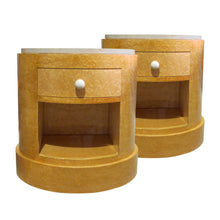 Load image into Gallery viewer, Mid-century Modern Pair of Cylindrical Side Table – Nightstands art Deco Style, English