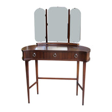 Load image into Gallery viewer, 1940S Scandinavian Vanity Dressing Table With Its Triptych Mirror