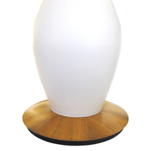 Load image into Gallery viewer, 1950s Vase-Shaped White Glass Opaline Floor Lamps with Tall Conic Lampshades