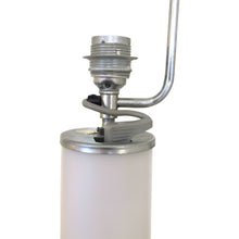 Load image into Gallery viewer, 1950s Vase-Shaped White Glass Opaline Floor Lamps with Tall Conic Lampshades