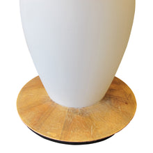 Load image into Gallery viewer, 1950s Vase-Shaped White Glass Opaline Floor Lamps with Tall Conic Lampshades