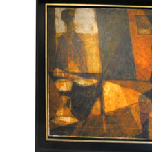 Load image into Gallery viewer, 1955 Scandinavian Oil on Canvas Figurative Motif in Warm tones