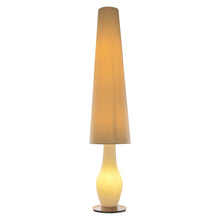 Load image into Gallery viewer, 1950s Vase-Shaped White Glass Opaline Floor Lamps with Tall Conic Lampshades