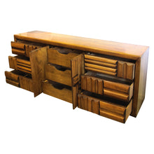 Load image into Gallery viewer, 1960s Large “Brutalist” Walnut Sideboard/Credenza By Lane, American