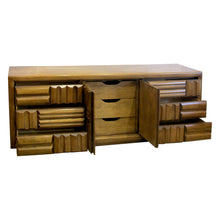 Load image into Gallery viewer, 1960s Large “Brutalist” Walnut Sideboard/Credenza By Lane, American