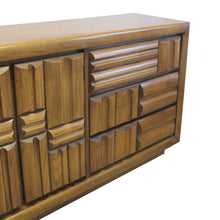 Load image into Gallery viewer, 1960s Large “Brutalist” Walnut Sideboard/Credenza By Lane, American