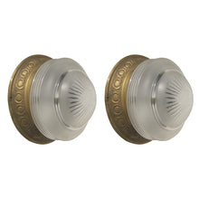 Load image into Gallery viewer, Early 1900s Pair of Plafonniers With a Brass Frame and Glass Domes, French