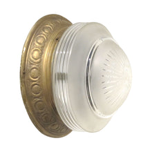 Load image into Gallery viewer, Early 1900s Pair of Plafonniers With a Brass Frame and Glass Domes, French