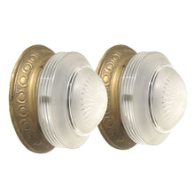 Load image into Gallery viewer, Early 1900s Pair of Plafonniers With a Brass Frame and Glass Domes, French