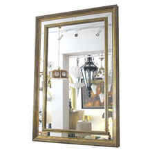 Load image into Gallery viewer, 1970s Large Rectangular Brass-clad Multi-Sectional Mirror by R. Dubarry, Spanish