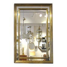 Load image into Gallery viewer, 1970s Large Rectangular Brass-clad Multi-Sectional Mirror by R. Dubarry, Spanish