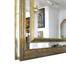 Load image into Gallery viewer, 1970s Large Rectangular Brass-clad Multi-Sectional Mirror by R. Dubarry, Spanish