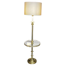 Load image into Gallery viewer, 1970s Pair of Brass Floor Lamps with Integrated Side Tables, Swedish
