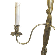 Load image into Gallery viewer, Early 1900s Pair of Large Gilt Bronze Wall lights in the Shape of a Bow Tie, French
