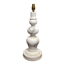Load image into Gallery viewer, Pair of White Marble Bulbous Table lamps, Mid-Century Italian