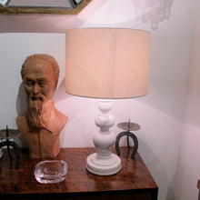 Load image into Gallery viewer, Pair of White Marble Bulbous Table lamps, Mid-Century Italian