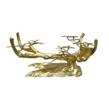 Load image into Gallery viewer, 1970s Willy Daro “Bonsai” Brass Coffee Table with Green Beads, Belgian