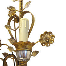 Load image into Gallery viewer, 1970s Pair of Gilt Iron Wall Lights in the Style of Maison Baguès, Italian