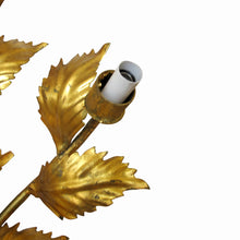 Load image into Gallery viewer, 1970s Pair of Gilt Toleware Floral Wall Lights by Hans Kögl, German