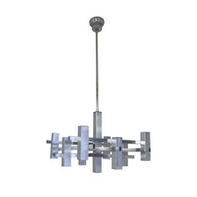 Load image into Gallery viewer, A 1960's Gaetano Sciolari chrome chandelier