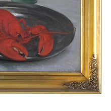 Load image into Gallery viewer, 1926 Still Life Oil On Canvas of a Lobster by Carl Vilhelm Meyer, Danish