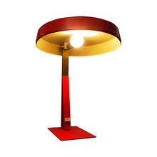 Load image into Gallery viewer, Mid-Century Flying Saucer Adjustable Red Desk Lamp, Italian