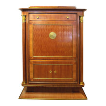 Load image into Gallery viewer, Exceptional Art Deco Cabinet Secrétaire Attributed to Jules Leleu with Bronze Ornaments, French