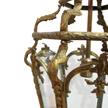 Load image into Gallery viewer, Mid-Century Large Six Facet’s Bronze Lantern Louis XV Style, French