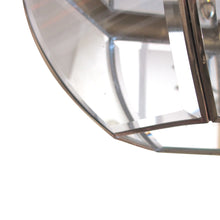 Load image into Gallery viewer, 1970s Tall Hexagonal Brass and Curved Bevelled Glass Lantern, Swedish