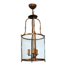 Load image into Gallery viewer, Late 19th Century Pair of Neoclassical Style Curved Glass Brass Lanterns, French