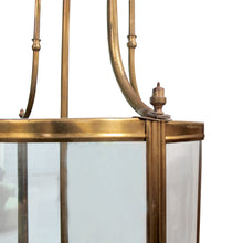 Load image into Gallery viewer, Late 19th Century Pair of Neoclassical Style Curved Glass Brass Lanterns, French