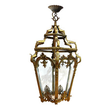 Load image into Gallery viewer, Mid-Century Large Six Facet’s Bronze Lantern Louis XV Style, French