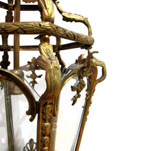 Load image into Gallery viewer, Mid-Century Large Six Facet’s Bronze Lantern Louis XV Style, French