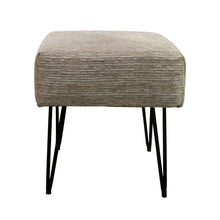 Load image into Gallery viewer, 1950s Pair of Occasional Stools Newly Upholstered with Metal Hairpin Legs, French