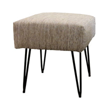 Load image into Gallery viewer, 1950s Pair of Occasional Stools Newly Upholstered with Metal Hairpin Legs, French