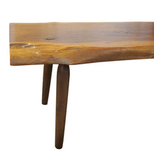 Load image into Gallery viewer, 1960s Live Edge Yew Wood Bench Attributed to Reynolds Of Ludlow, English