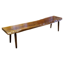 Load image into Gallery viewer, 1960s Live Edge Yew Wood Bench Attributed to Reynolds Of Ludlow, English
