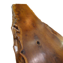 Load image into Gallery viewer, 1960s Live Edge Yew Wood Bench Attributed to Reynolds Of Ludlow, English