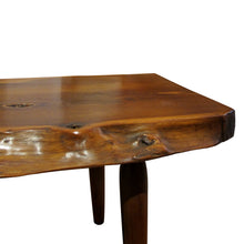 Load image into Gallery viewer, 1960s Live Edge Yew Wood Bench Attributed to Reynolds Of Ludlow, English