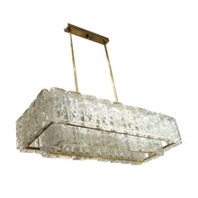 Load image into Gallery viewer, 1960S Doria Ceiling Light with Clear and Textured Glass Oval Tubes, German