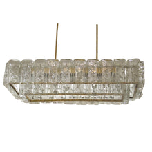 Load image into Gallery viewer, 1960S Doria Ceiling Light with Clear and Textured Glass Oval Tubes, German