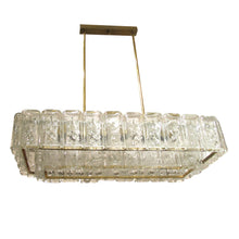 Load image into Gallery viewer, 1960S Doria Ceiling Light with Clear and Textured Glass Oval Tubes, German