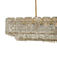 Load image into Gallery viewer, 1960S Doria Ceiling Light with Clear and Textured Glass Oval Tubes, German